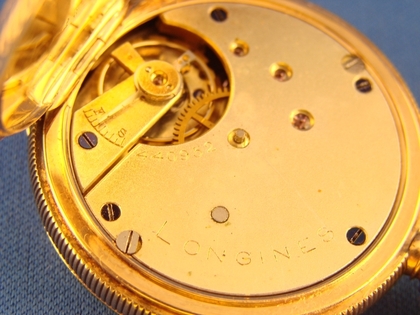 LONGINES POCKET WATCH IN A 14K SOLID GOLD HUNTING CASE